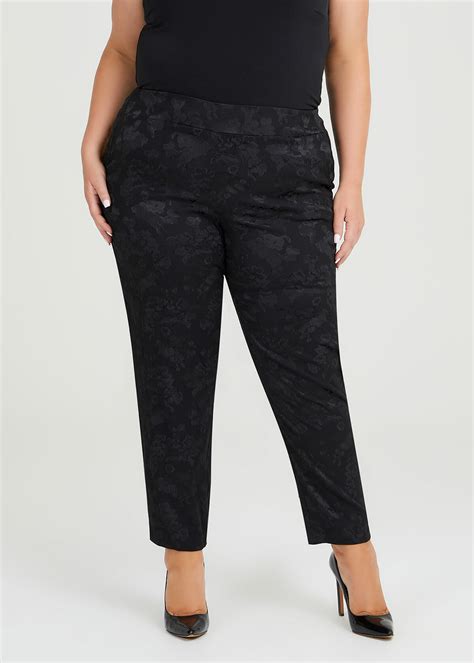 Shop Plus Size Eve Jacquard Suit Pant, Black | Taking Shape AU
