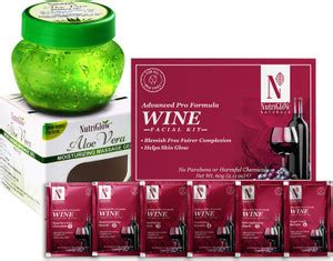 NutriGlow NATURAL'S Advanced Pro Formula Set of 2 Wine Facial Kit (60gm ...