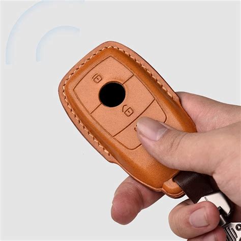 Buy ZYHYCH Leather Car Key Case Cover,Fit For Mercedes Benz 2017 2018 E ...