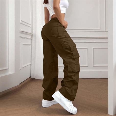 Brown Hiking Pants Women Cargo Pants for Women High Waisted Hiking ...