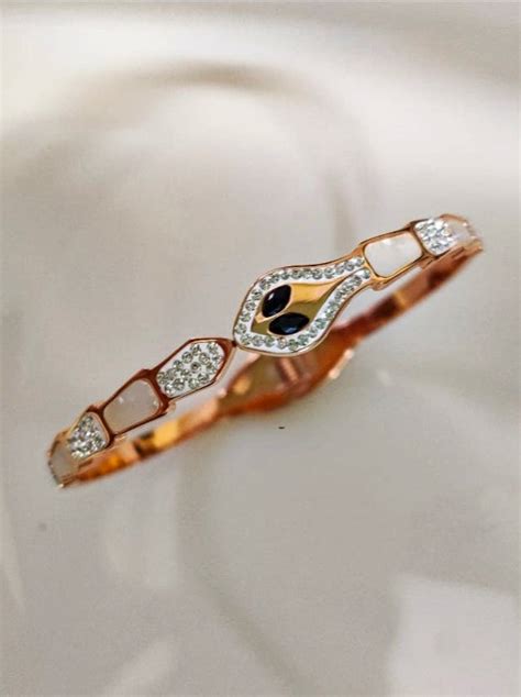 Python Premium Anti-Tarnish Spackled Adjustable Bracelet from Mrigaya