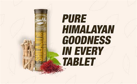 Plantify 500mg Shilajit Effervescent 15 Tablets, Helps Boost Stamina n ...