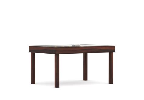 Buy Gilbert 4-Seater Dining Table Set with Cushion (Walnut Finish ...