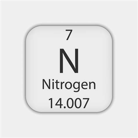 Nitrogen symbol. Chemical element of the periodic table. Vector illustration. 13052138 Vector ...