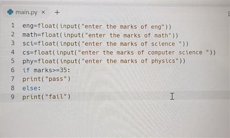 We have been given 5 subjects marks.How to find pass or fail.35 is ...
