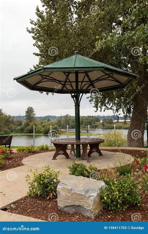 Gazebo at Riverfront Park in Salem Oregon Stock Image - Image of salem ...