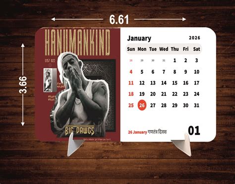 Indian Pop Singers Premium Table Desk Calendar – 2026 – The Poster Valley
