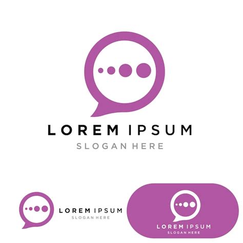 Bubble Chat Social Template und Symbol | Premium Vektor