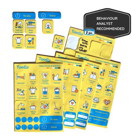 Noodlo Dry Erase Chore Chart Kids Responsibility Chart For Any ...