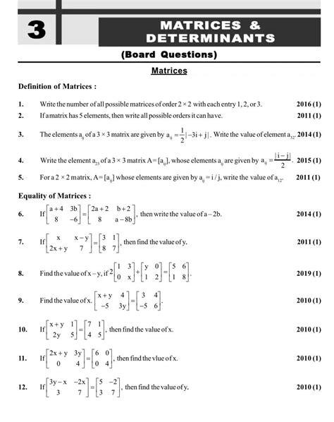 Image result for Matrices Questions