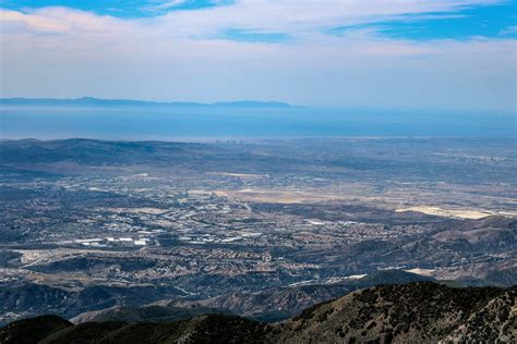 View of Orange County / Catalina Island from Santiago Peak this weekend ...