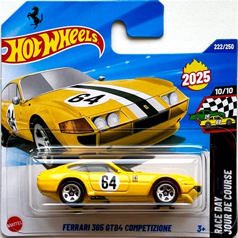 HOT WHEELS FERRARI 365 GTB4 COMPETIZIONE żółte RACE DAY 2025 (074299057854) • Cena, Opinie ...