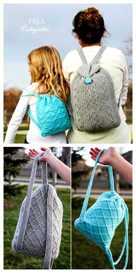 Image result for Knit Backpack Pattern