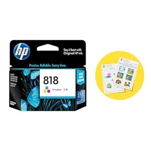 HP 818 Tri-color Original Ink Cartridge : Amazon.in: Computers ...