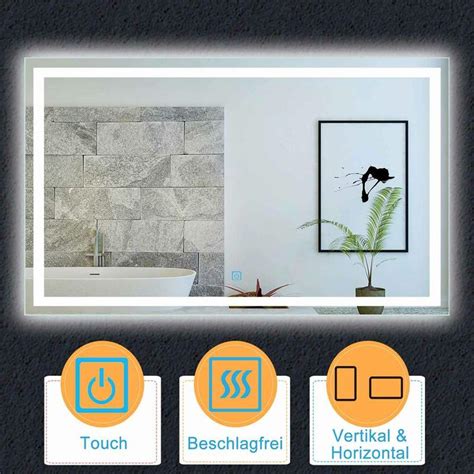 Preisvergleich für Aica Sanitaire - led Badspiegel Kaltweiß touch ...