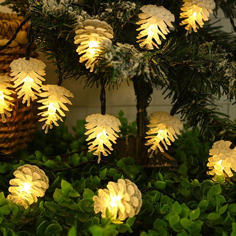 Image result for Pine Cone LED String Lights