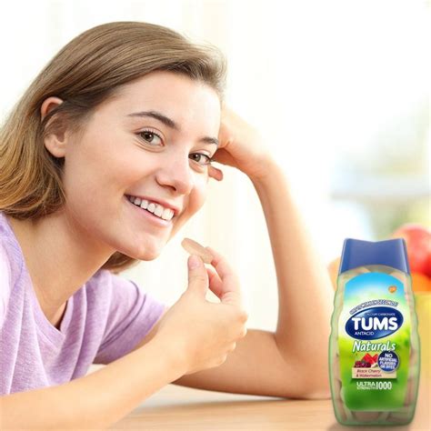 Buy Tums Naturals Ultra Strength Antacid Chewable Tablets - Black ...