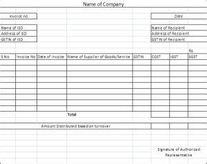 Check list for Input Service Distributor under GST