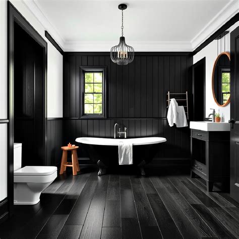 30 Black Floor Bathroom Ideas for A Modern Makeover