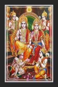 American Printing Lab Shri Ram Darbar Design Wall Painting UV Textured ...