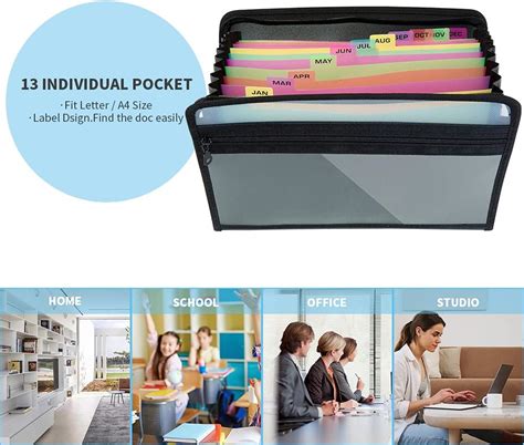 Buy Filerix Expanding File Folder, 13 Pockets Accordian File Organizer ...