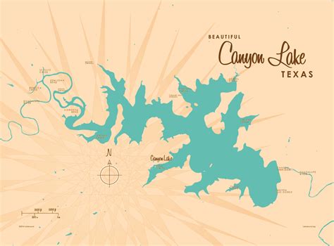 Canyon Lake Texas Map Canyon Lake Texas Laser Cut Map – Gypsy Finns