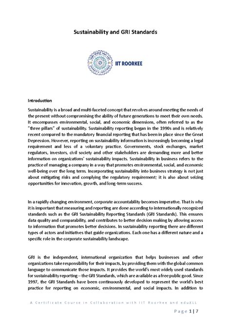 Sustain GRI - aaaa - A C e r t i f i c a t e C o u r s e i n C o l l a ...