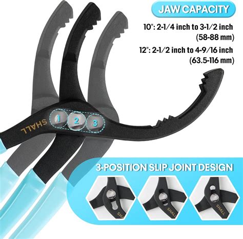 Buy SHALL 2-piece Oil Filter Wrench Set and 2-piece Strap Wrench Set ...