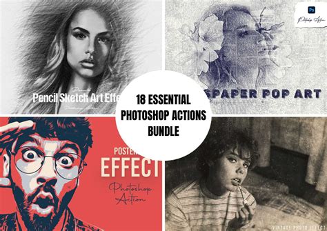 18 Essential Photoshop Actions Bundle – Photoboto