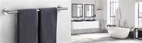 A to Z Hub Heavy Towel Rod/Towel Rack Stand Stainless Steel 24 Inch ...
