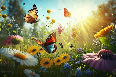 Beautiful Butterfly And Flowers Pictures