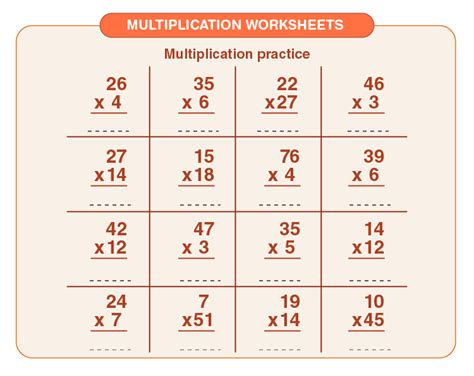 Image result for 3rd Math Multiplication Worksheets