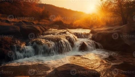 Waterfall Sunset 的图像结果