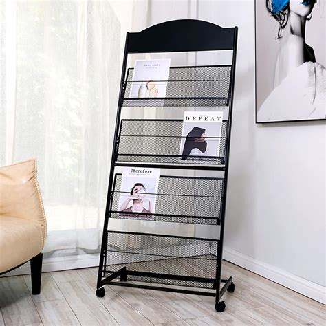 Amazon.com: Kenpiko Floor-Standing Magazine Rack, 4-Layer Brochure ...