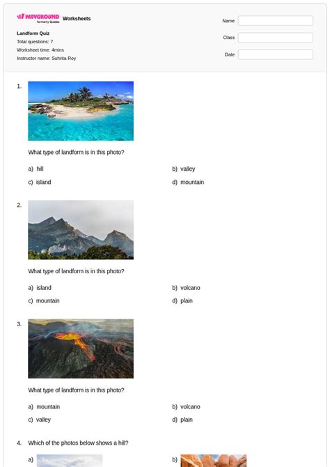 50+ Landforms worksheets for Class 1 on Wayground | Free & Printable