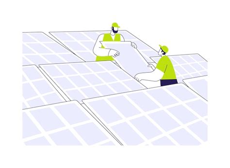 Solar power plants abstract concept vector illustration group of ...