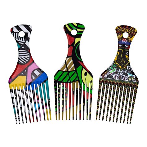 Amazon.com : Afropick Anti-Static Plastic Black Hair Pick for Natural ...