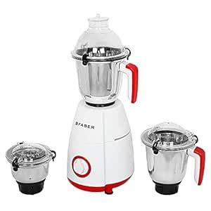 Buy Faber Crown 800W Blender Mixer Grinder, 3 SS clip lock jars and ...