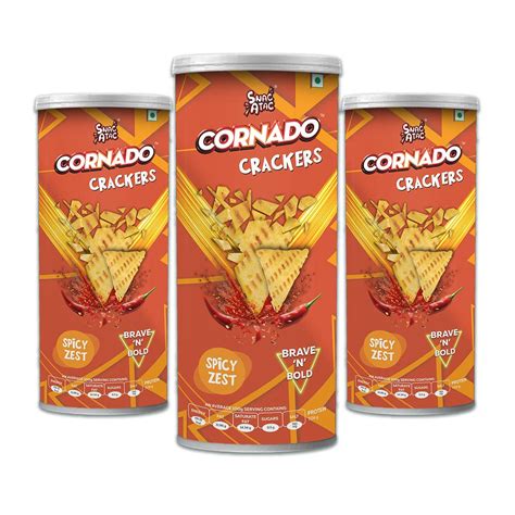 Cornado Crackers Spicy Zest Chips | Perfect for Snacking | Thin and ...