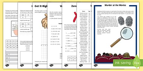 Murder at the Movies Game - Maths Murder Mystery - KS2