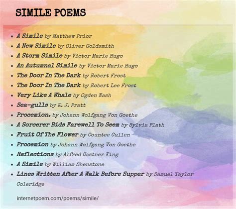 Simile Poems