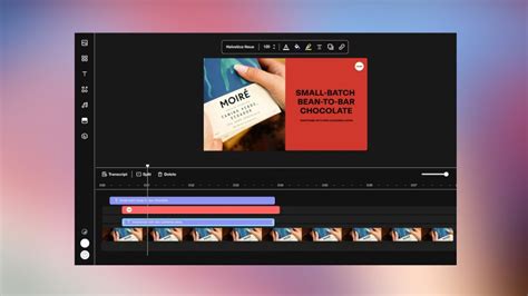 Vimeo timeline editor for video editing related to a company's video ad.