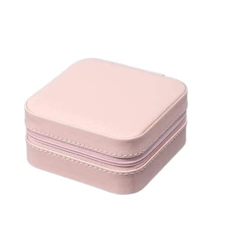 Agroha Jewellery Organiser PU Leather Zipper Portable Storage Box Case ...