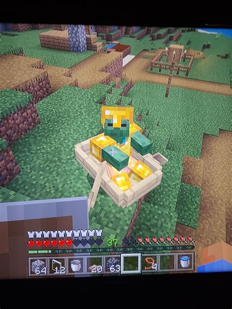 This zombie try to kill my villagers : r/Minecraft