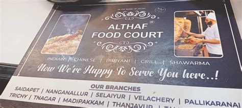 Menu at ALTHAF FOOD COURT PORUR, Chennai