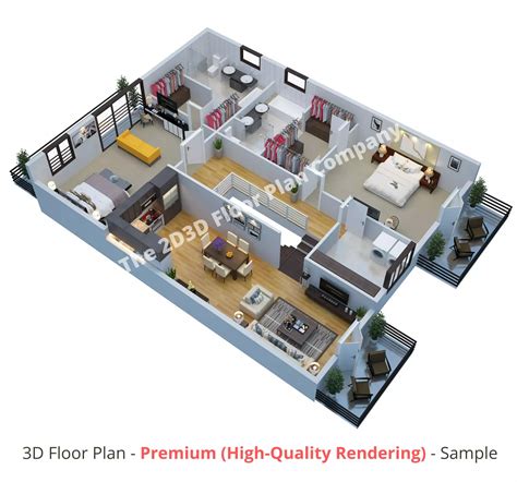3D Apartment Floor Plans