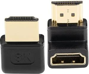 VOOCME HDMI 2.1 8K Male to Female 90 Degree Right Angle Bend Adapter ...