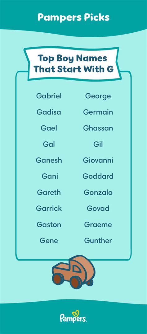 Baby Boy Names Starting with G Modern