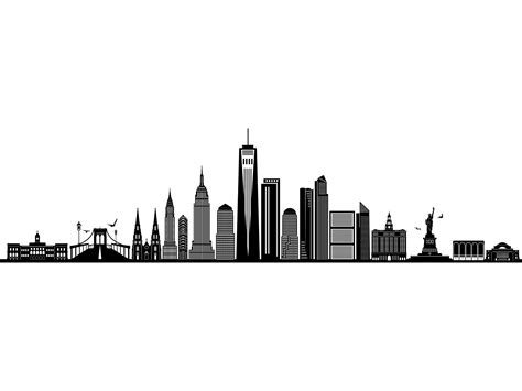 Free Printable New York Skyline Silhouette