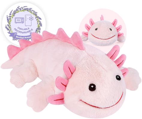 SuzziPals Coolable Heatable Axolotl Plush, Axolotls Stuffed Animal ...